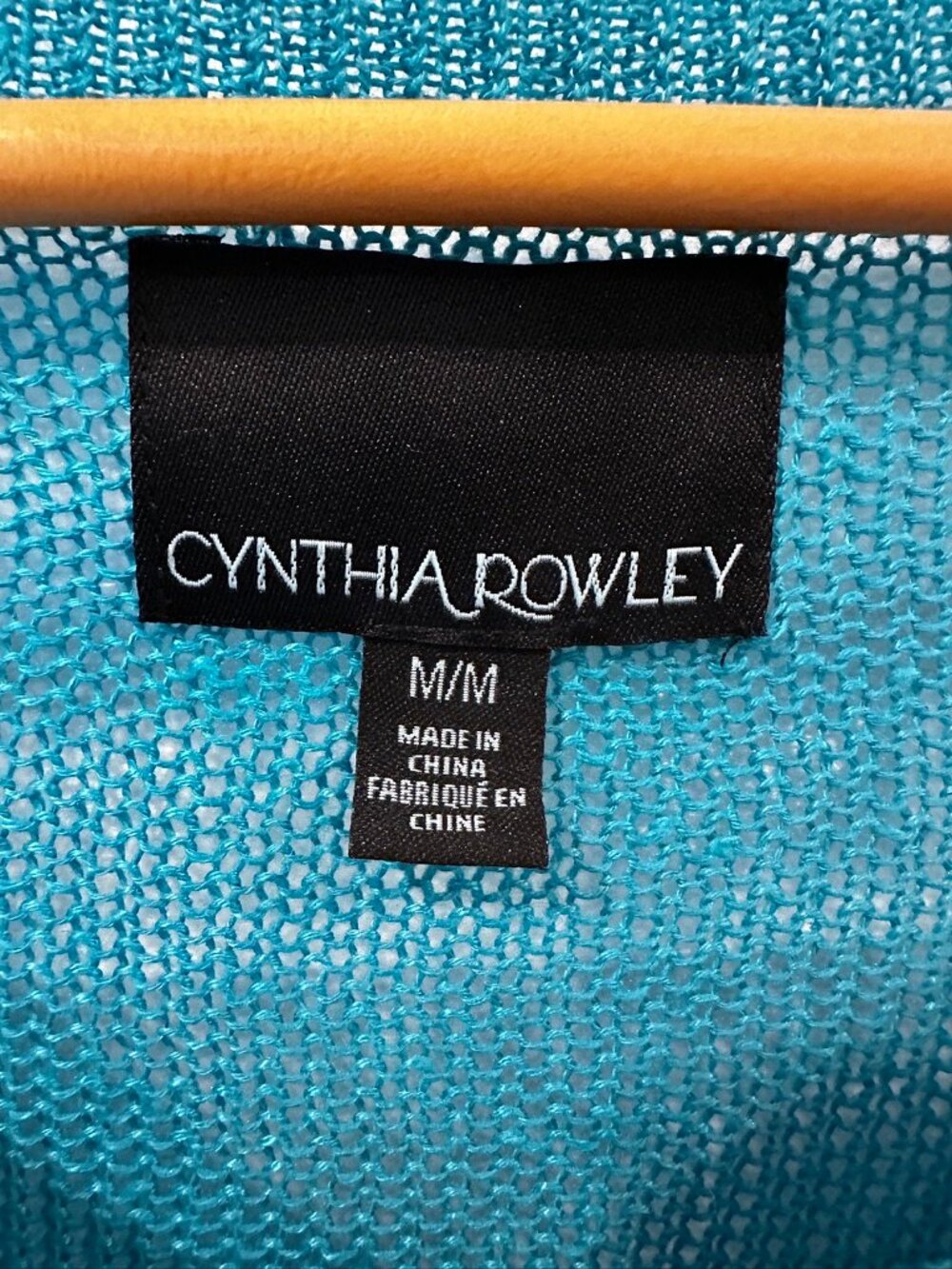 Cynthia Rowley Turquoise Lightweight Knit Sweater Size Medium - Picture 2 of 4